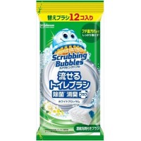 Johnson Scrubbing Bubble Flushable Toilet Brush Replacement Pack (floral) 12pcs